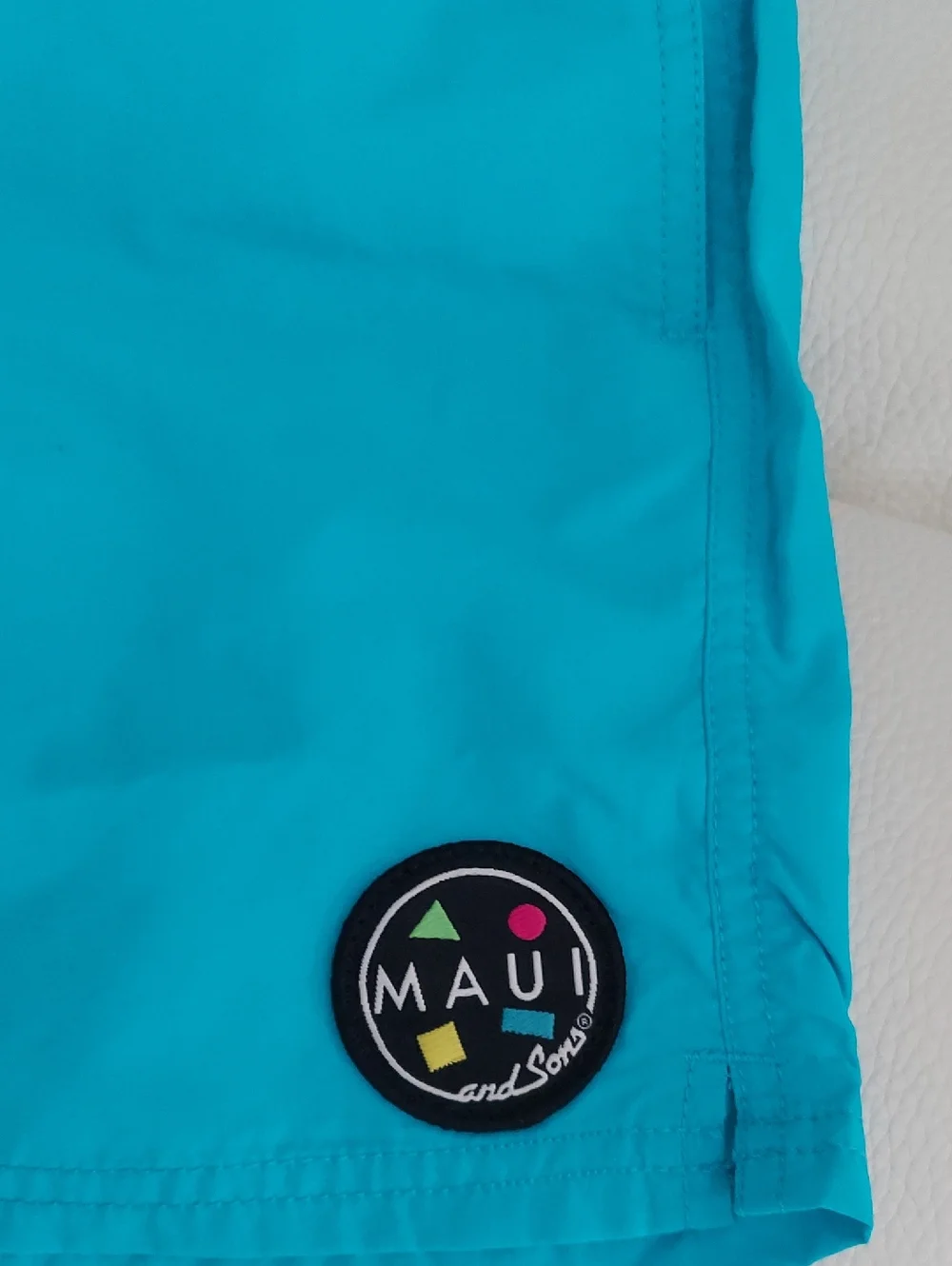 Maui and Sons Neon Blue Men's Volley Swim Trunks